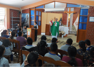 Priest gives homily