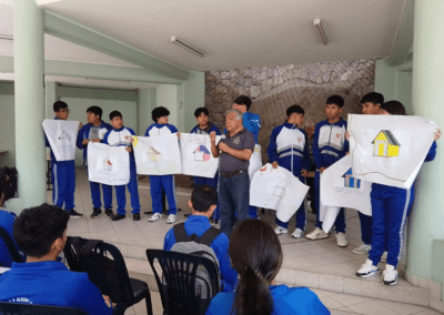 Man speaking to children