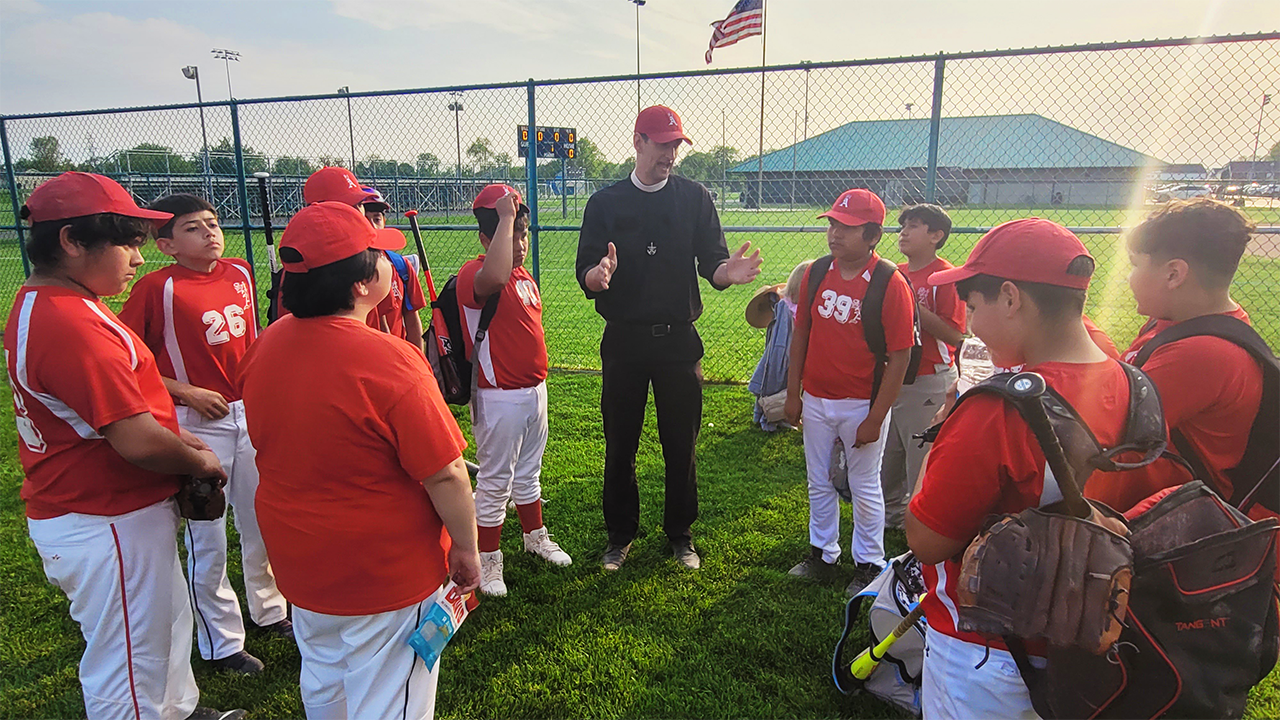 Br. Matt Rehagen coaching students