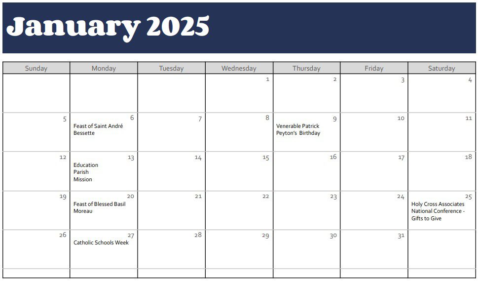 Holy Cross Heritage Month 2025