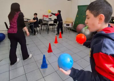 Colegio Nuestra Señora de Andacollo students participating in occupational therapy exercises