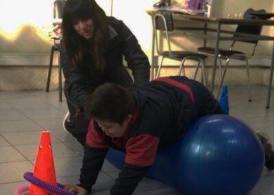 Colegio Nuestra Señora de Andacollo students participating in occupational therapy exercises
