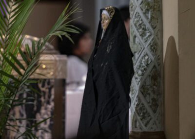 On Good Friday, St. Adalbert Church's Hispanic community gathered for an evening Good Friday service that included a Veneration of the Cross and Condolence of the Virgin.