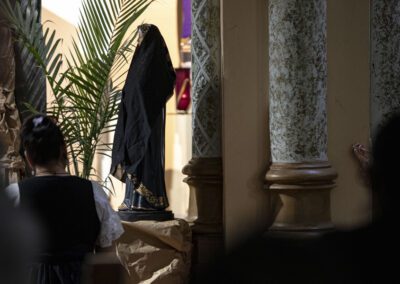 On Good Friday, St. Adalbert Church's Hispanic community gathered for an evening Good Friday service that included a Veneration of the Cross and Condolence of the Virgin.