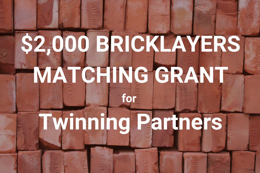 2027 Bricklayers Matching Grant for Twinning Partners