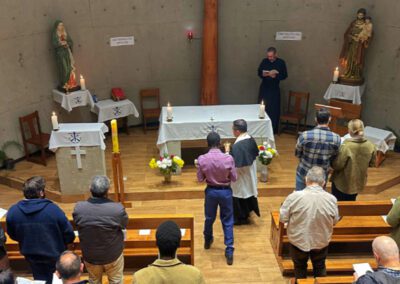 Dozens attended a Mass in commemoration of the ninth anniversary of Our Lady of Holy Cross Chapel in Chile.