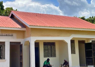 Pictured is the outside of St Andrew's Holy Cross Nursery and Primary School staff house that was recently renovated.