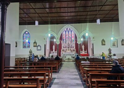 Brother Paul Bednarczyk, C.S.C., visits a church in Ireland during a recent visit.