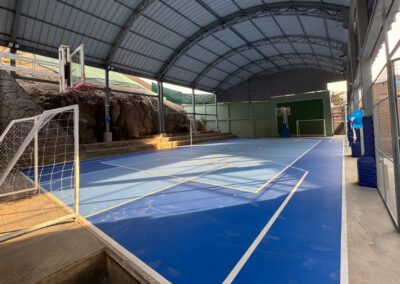 Inside view of the new Brother Juan Benesh, C.S.C., Mini Coliseum in Lima, Peru.
