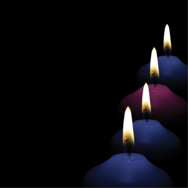 Lit Advent candles